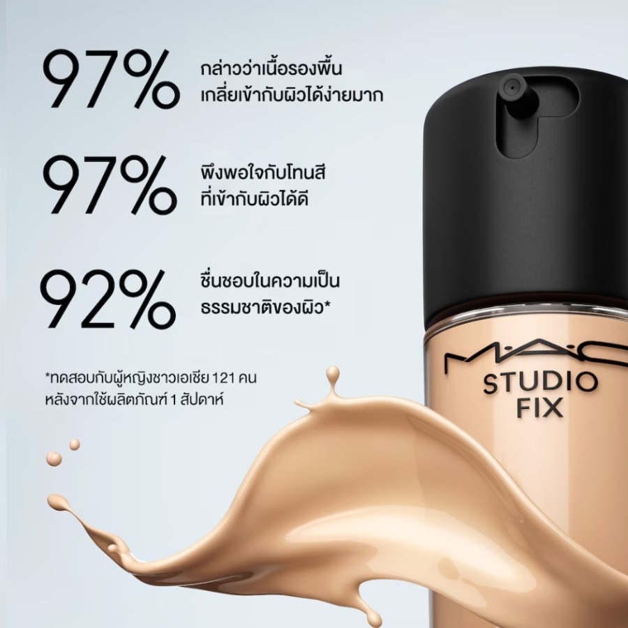 สคบ. รองพื้น MAC Studio Fix Fluid SPF15 ขนาด 30ml. (เคาเตอร์ 2,000฿) 
