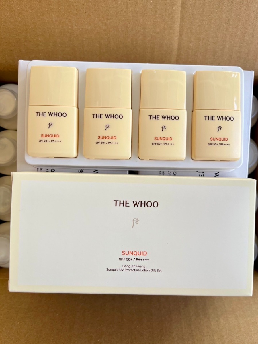 เซต เหลือง The History of Whoo Gongjinhyang Sunquid UV Protective Lotion (13ml. x 4ชิ้น)