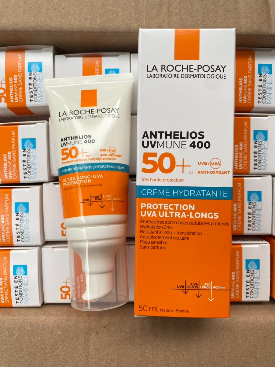 หลอดแถบฟ้า - La Roche-Posay Anthelios UVMune 400 Hydrating Suncream SPF50 ขนาด 50ml.