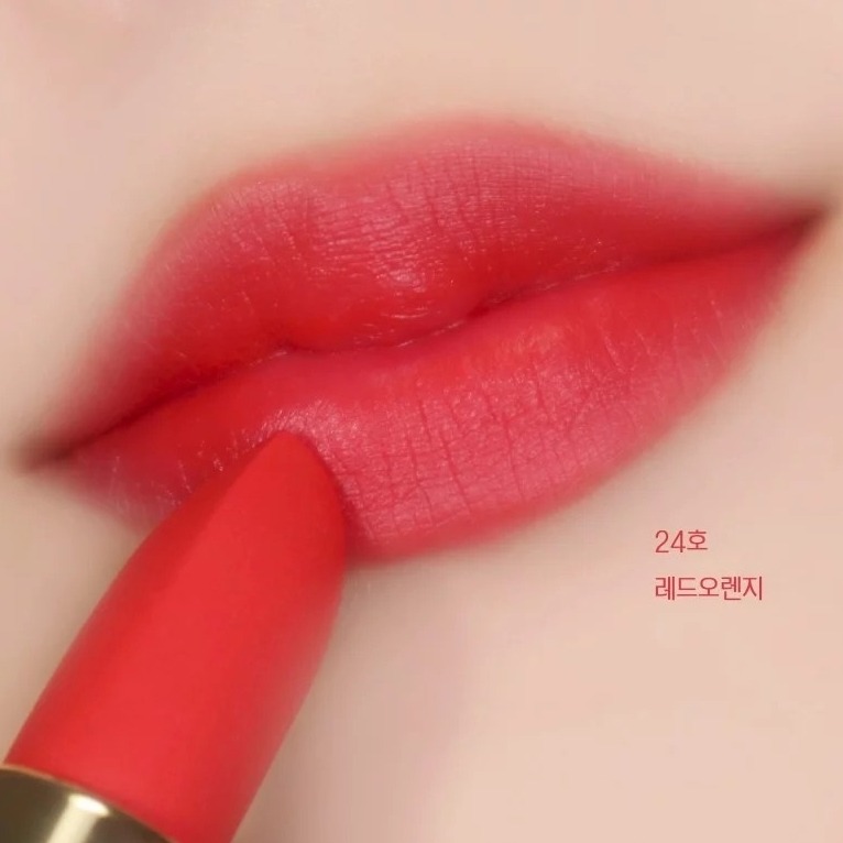 ชุดเซ็ตลิปสติก+กระเป๋ามินิ Special Set  The History of Whoo Gongjinhyang Mi Velvet Lip Rouge 3.5g. #24 Red Orange (เคาเตอร์ 1,790฿)