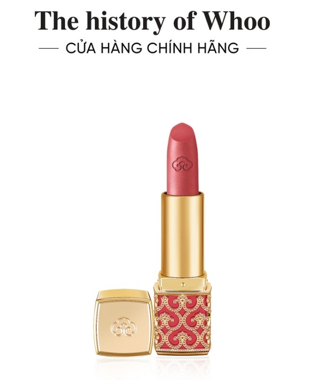 ชุดเซ็ตลิปสติก+กระเป๋ามินิ Special Set  The History of Whoo Gongjinhyang Mi Velvet Lip Rouge 3.5g. #18 Rose Pink (เคาเตอร์ 1,790฿)