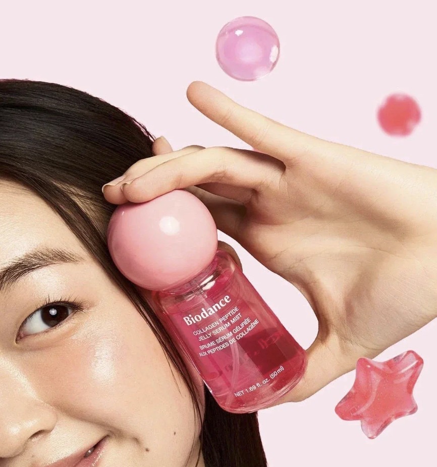 สเปรย์ ชมพู Biodance Collagen Peptide Jelly Serum Mist 50ml.