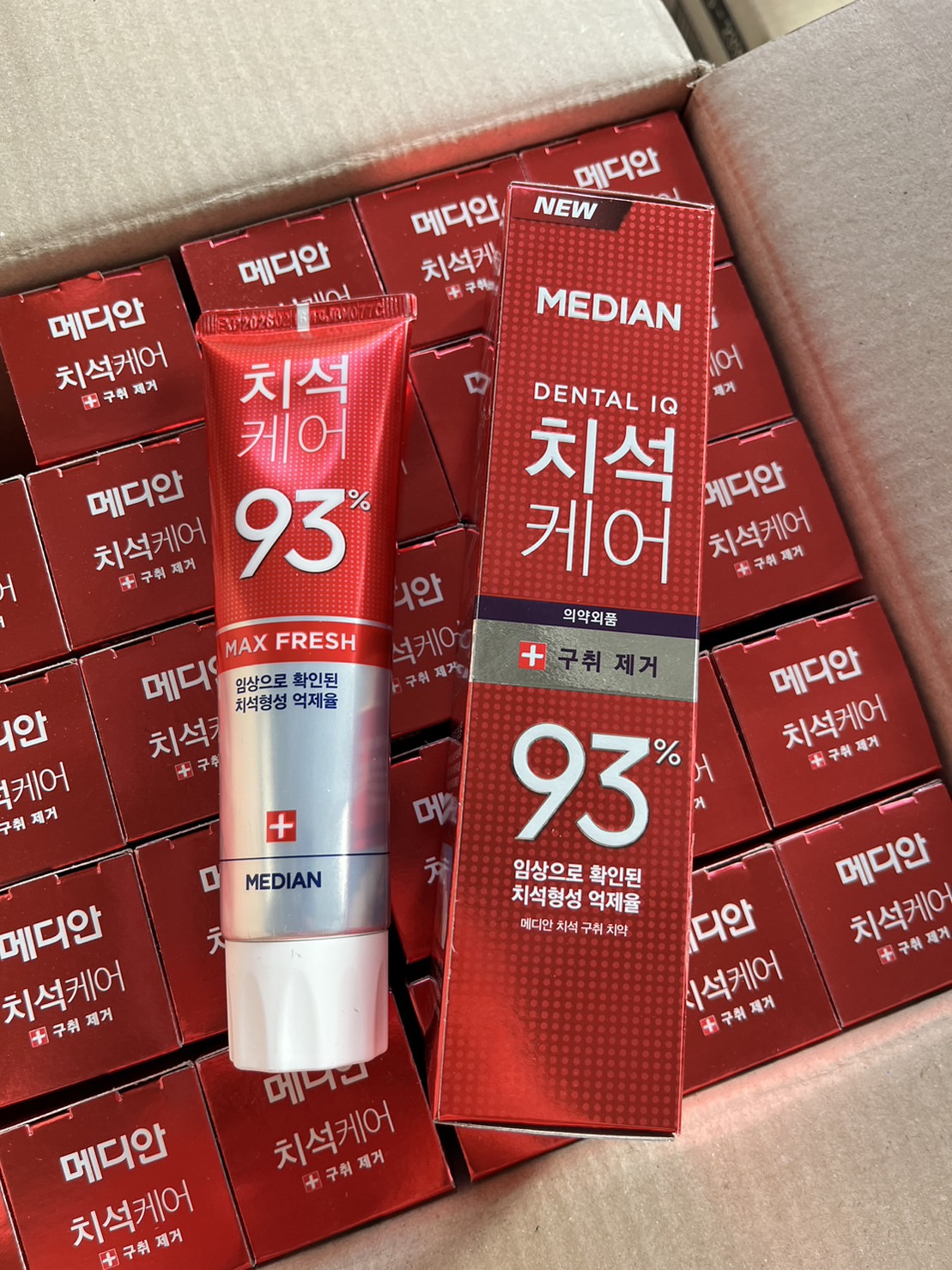 MEDIAN DENTAL IQ 120g.  #Breath care Removes Bad Smell สีแดง