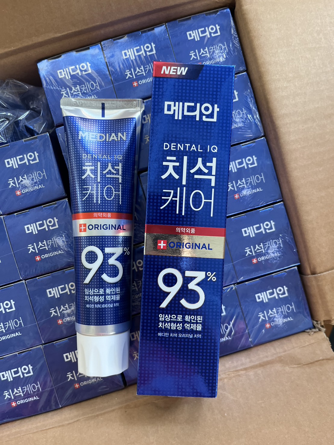 MEDIAN DENTAL IQ 120g. #Original Plaque Care สีน้ำเงิน