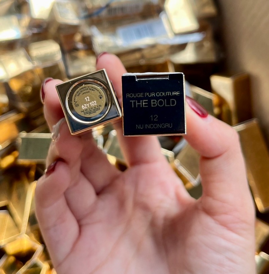 (มีกล่อง) - YSL Rouge Pur Couture The Bold Lipstick 0.8g. #12 NU INCONGRU