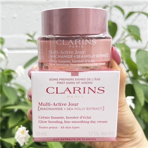 กระปุกชมพู Clarins Multi-Active Day Cream 50ml. (เคาเตอร์ 3,600฿)