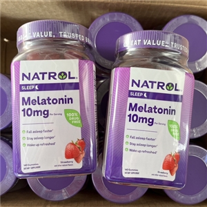 Natrol Melatonin Sleep Aid Gummies, Fall Asleep Faster, Strawberry, 10mg, 140 Gummies