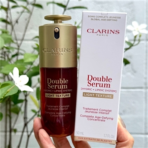 Clarins Double Serum Light Texture Firming+Smoothing Anti-Aging Concentrate 50ml. (เคาเตอร์ 5,400฿)