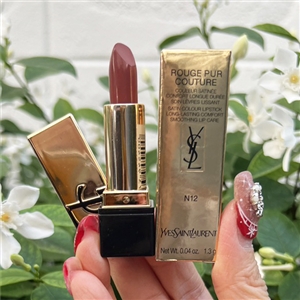 (มีกล่อง) - YSL Rouge Pur Couture Satin Lipstick 1.3g. #N12 NUDE INSTINCT