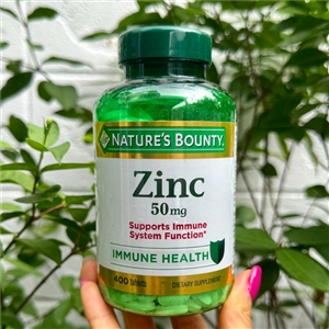 Nature's Bounty Zinc 50mg. 400 เม็ด Zinc Bulk Savings