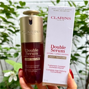 Clarins Double Serum Light Texture Firming + Smoothing Anti-Aging Concentrate ขนาด 50ml.