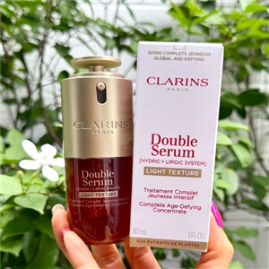 Clarins Double Serum Light Texture Firming + Smoothing Anti-Aging Concentrate ขนาด 30ml.