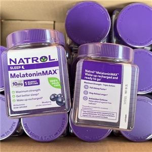 Natrol MelatoninMax Sleep Aid Gummy, 10mg per Gummy, Maximum Strength for Better Sleep, 10mg, 50 Blueberry Flavored Gummies