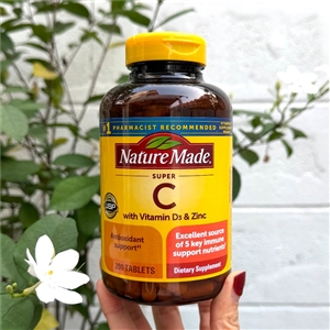 Nature Made Super C with Vitamin D3 & with Zinc Tablets 200 Tablets