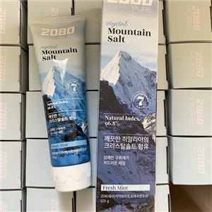 ยาสีฟัน เกลือหิมาลายัน 2080  Pure Mountain Salt Toothpaste 120g. #ฟ้า Fresh Mint เกลือคริสตัล