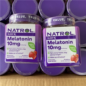 Natrol Gummies Melatonin Strawberry 10 mg. (90Gummies)