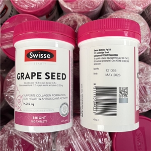 ชมพู Swisse Grape Seed 14,250 mg. ขนาด 180 เม็ด