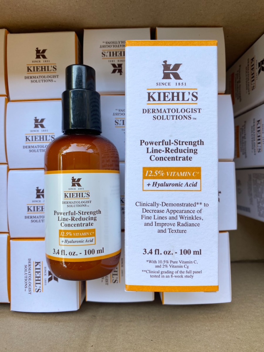 Kiehl's Powerful Strength Line Reducing Concentrate 12.5% Vitamin C + Hyaluronic Acid 100ml.