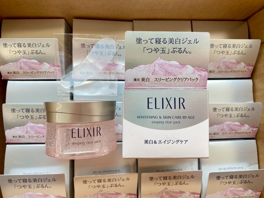 ELIXIR Whitening & Skin Care By AGE Sleeping Clear Pack 105g. (เคาเตอร์ 1,350฿)