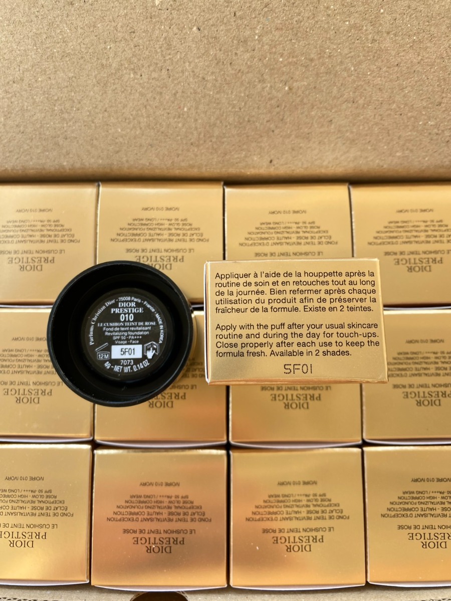 คุชชั่น ขนาดทดลอง Cushion Dior Prestige Le Cushion Teint De Rose 4g. #010 Ivory ผิวขาว