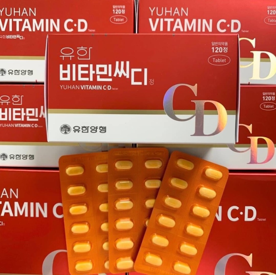 Yuhan Vitamin C+D (1กล่อง/120เม็ด)