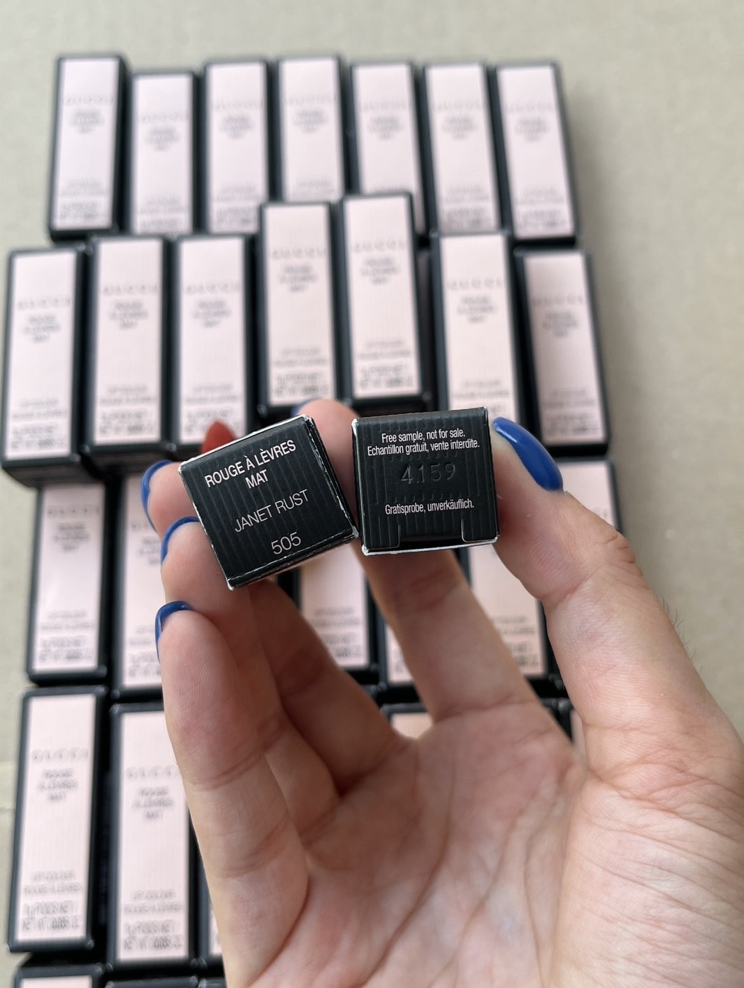 (ขนาด.มินิ Mini 1g.) - Gucci Rouge A Levres Mat Lip Colour #505 Janet Rust