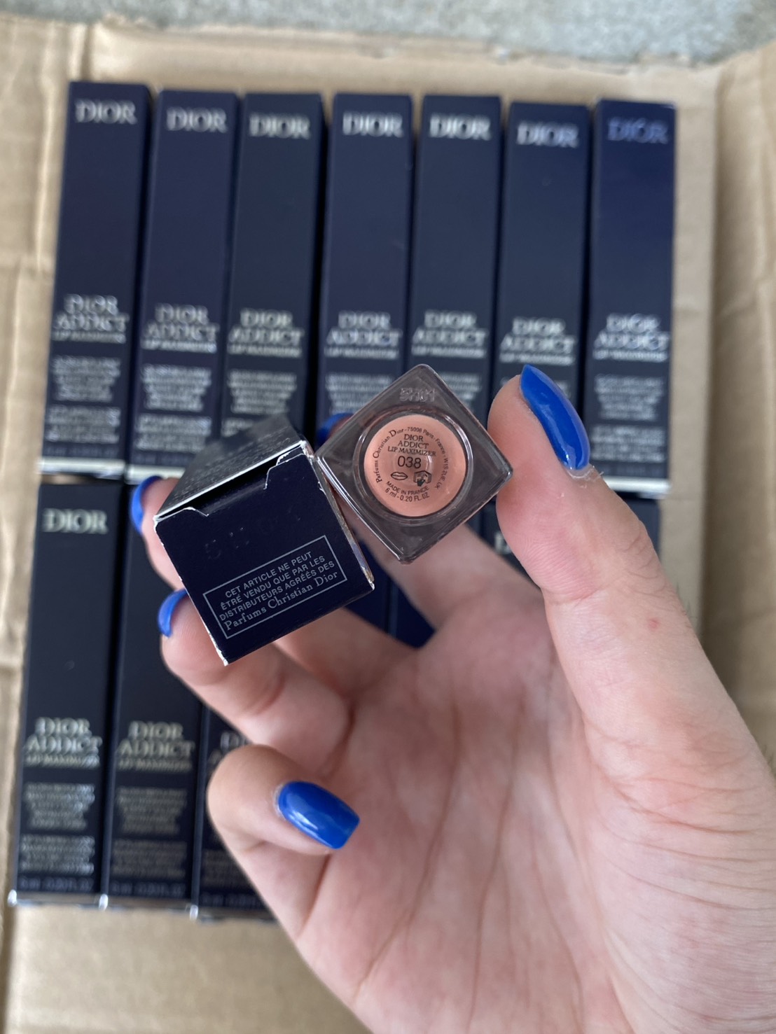 มีกล่อง - Christian Dior Dior Lip Maximizer 6ml. #038 Rose Nude (เคาเตอร์ 1,650฿)
