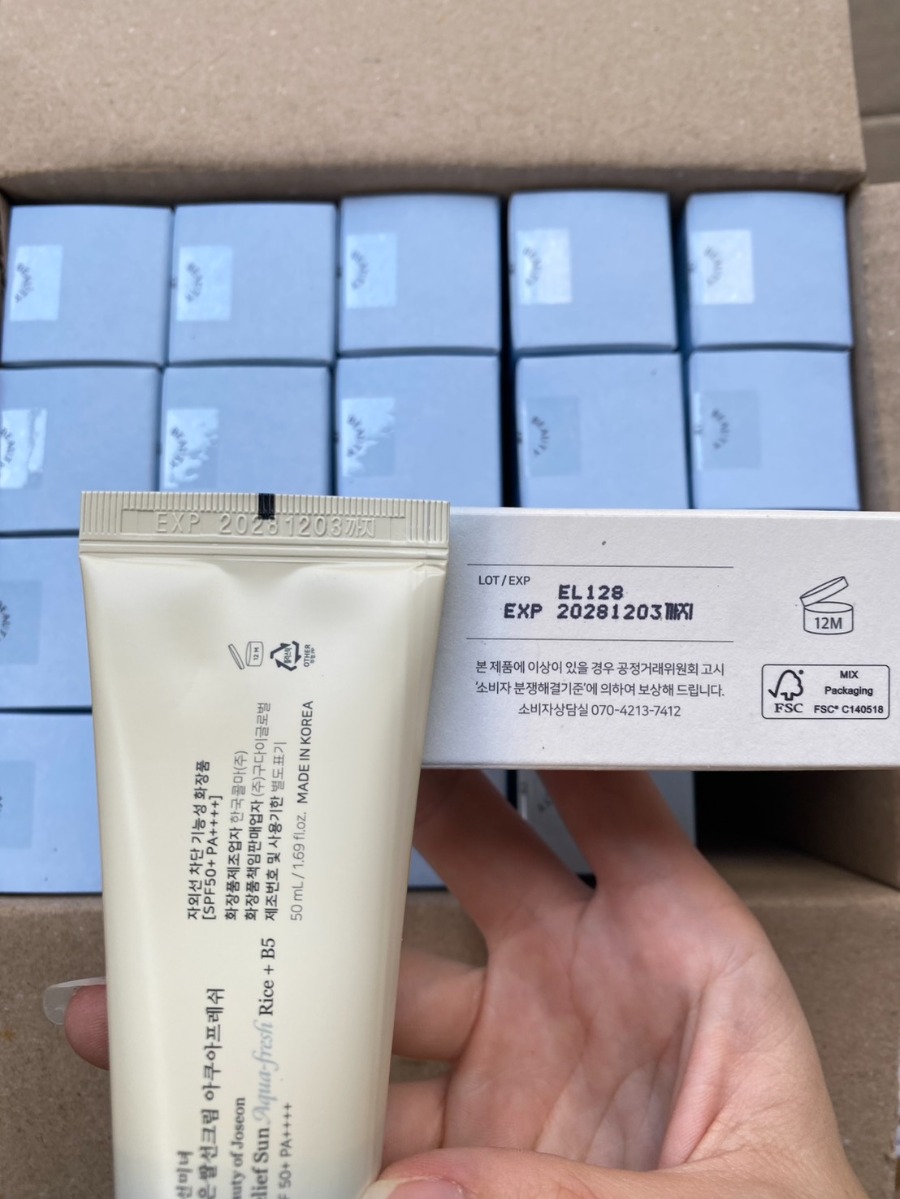 ใหม่ สีฟ้า - Beauty of Joseon Relief Sun Aqua-Fresh Rice B5 SPF50+ PA++++ 50ml.