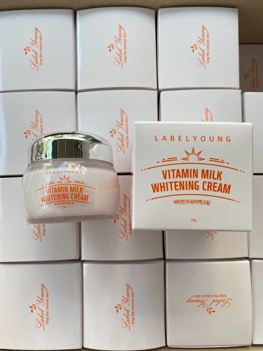 ขาว Labelyoung Vitamin Milk Whitening Cream 55g.